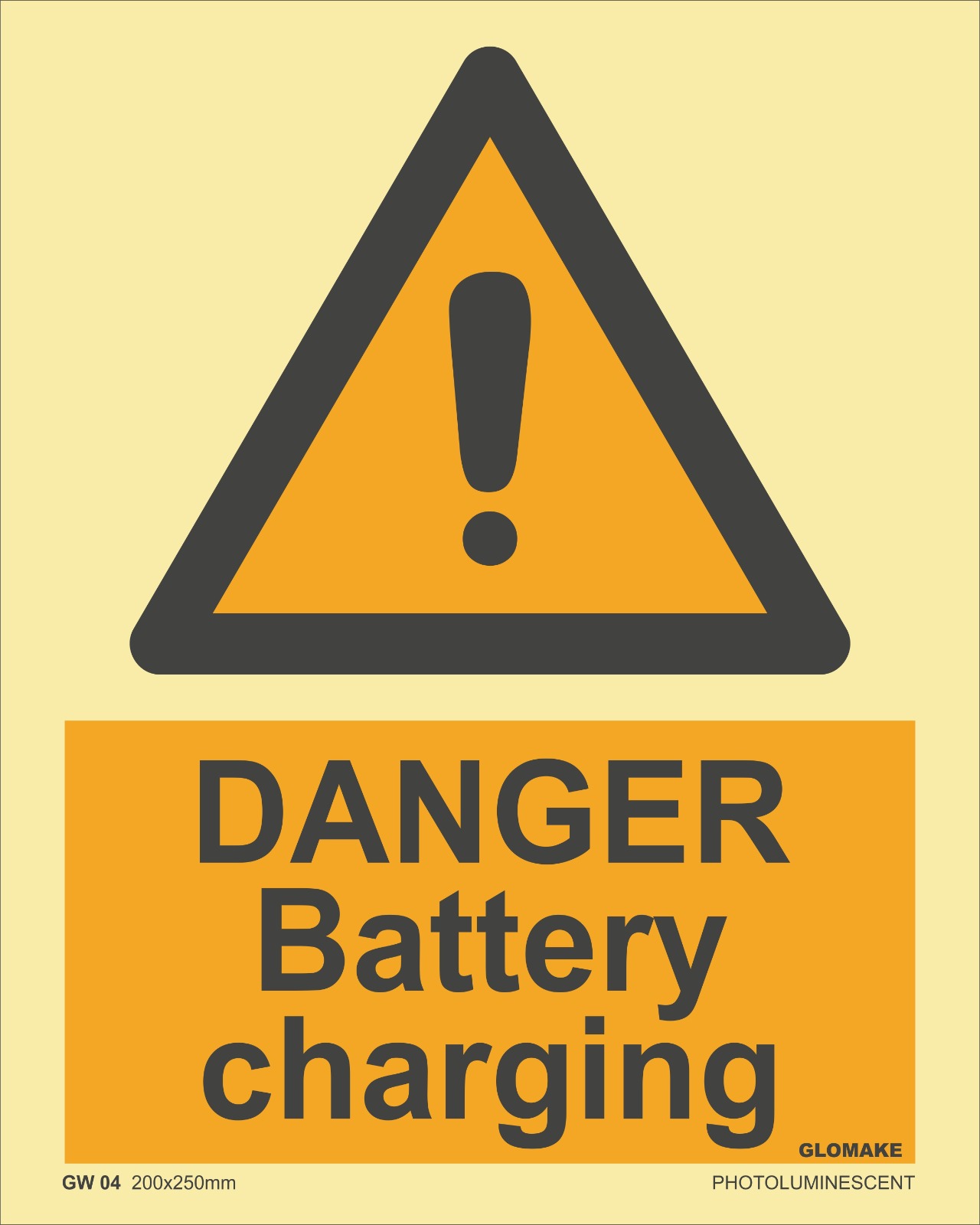 DANGER BATTERY CHARGING 
(GW 04)